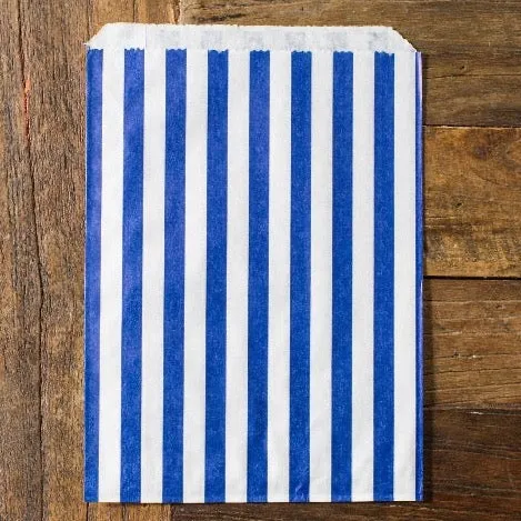 25 striped paper bags