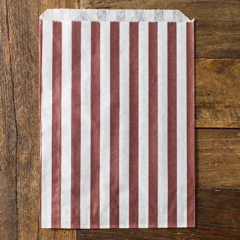 25 striped paper bags