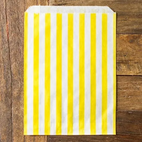 25 striped paper bags