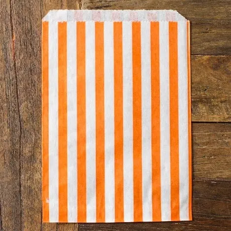 25 striped paper bags