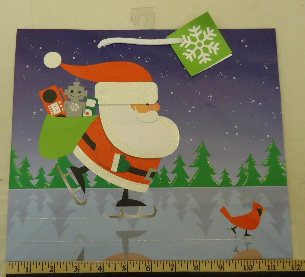 Christmas Gift Bags 3 Sizes 4 Styles Qty 10 -- New