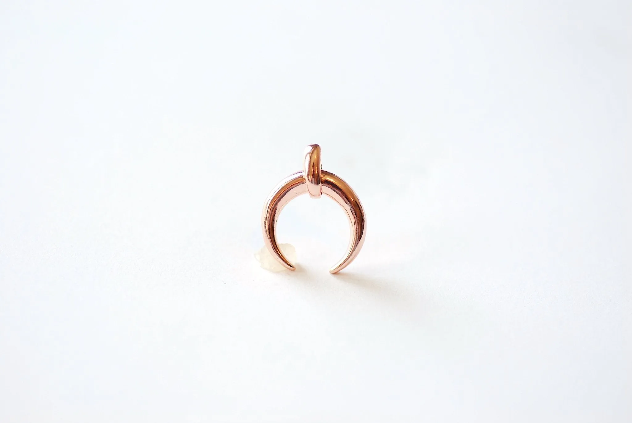 Crescent Moon Wholesale Pendant Charm - 18k gold plated over 925 Sterling Silver, Half Moon Charm, Horn, Tusk, Diy Craft Jewelry Parts, J279