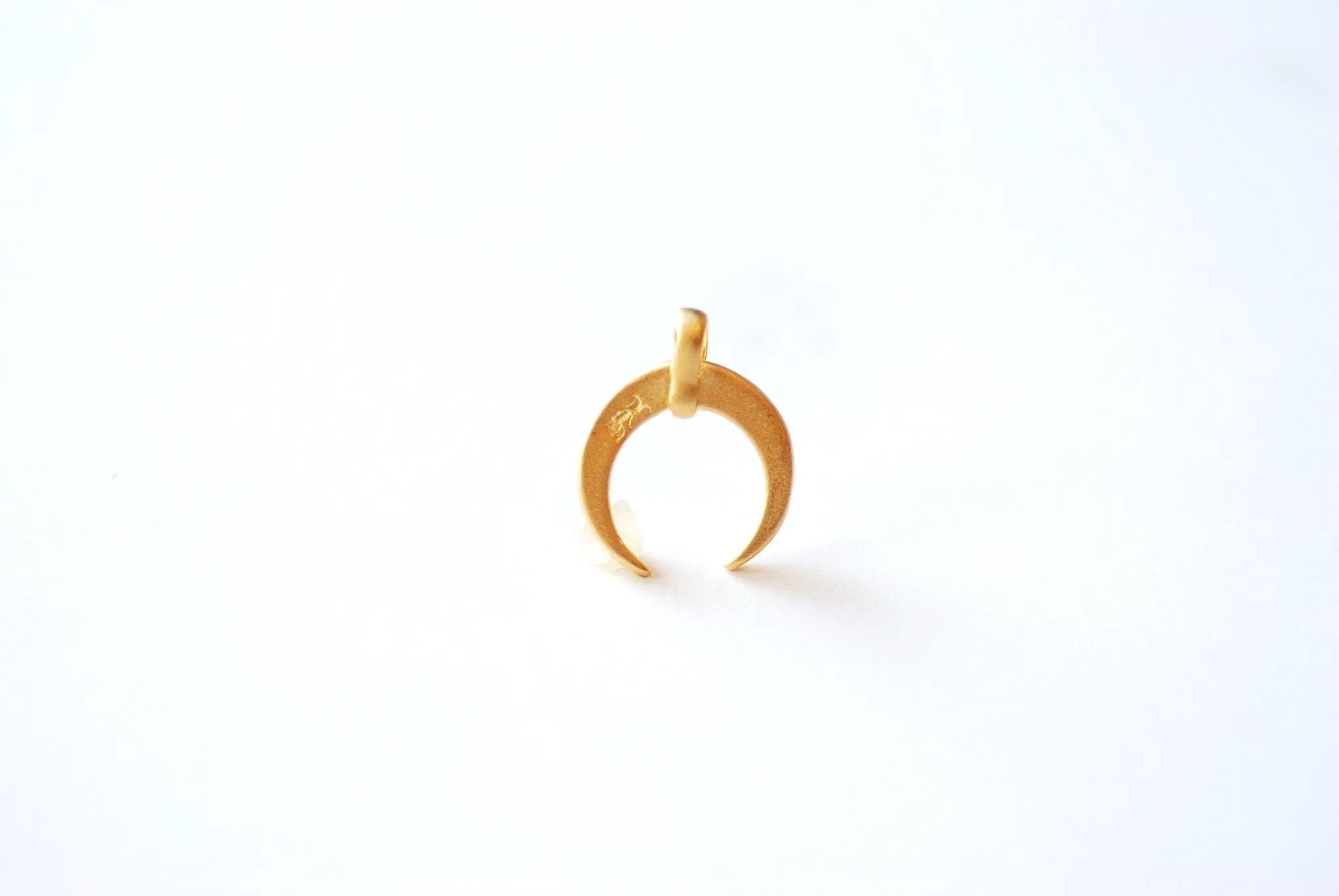 Crescent Moon Wholesale Pendant Charm - 18k gold plated over 925 Sterling Silver, Half Moon Charm, Horn, Tusk, Diy Craft Jewelry Parts, J279