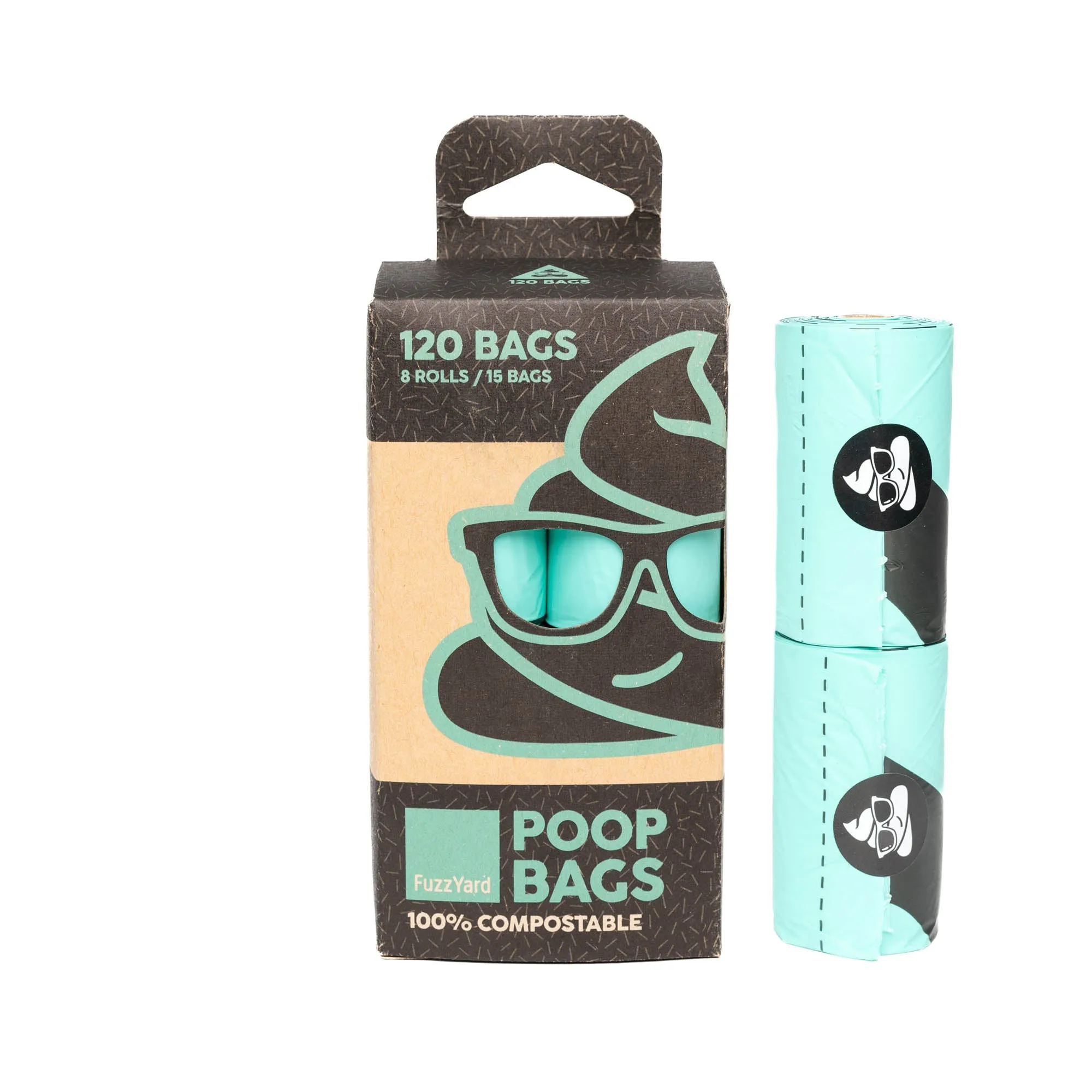 FuzzYard Compostable Dog Poop Bags 8 Rolls^^^