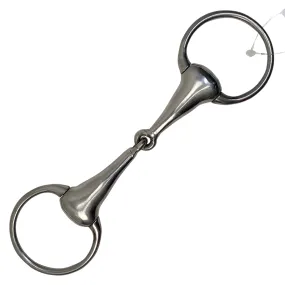 Hollow Mouth Eggbutt Jointed Snaffle in Stainless Steel - 5.5