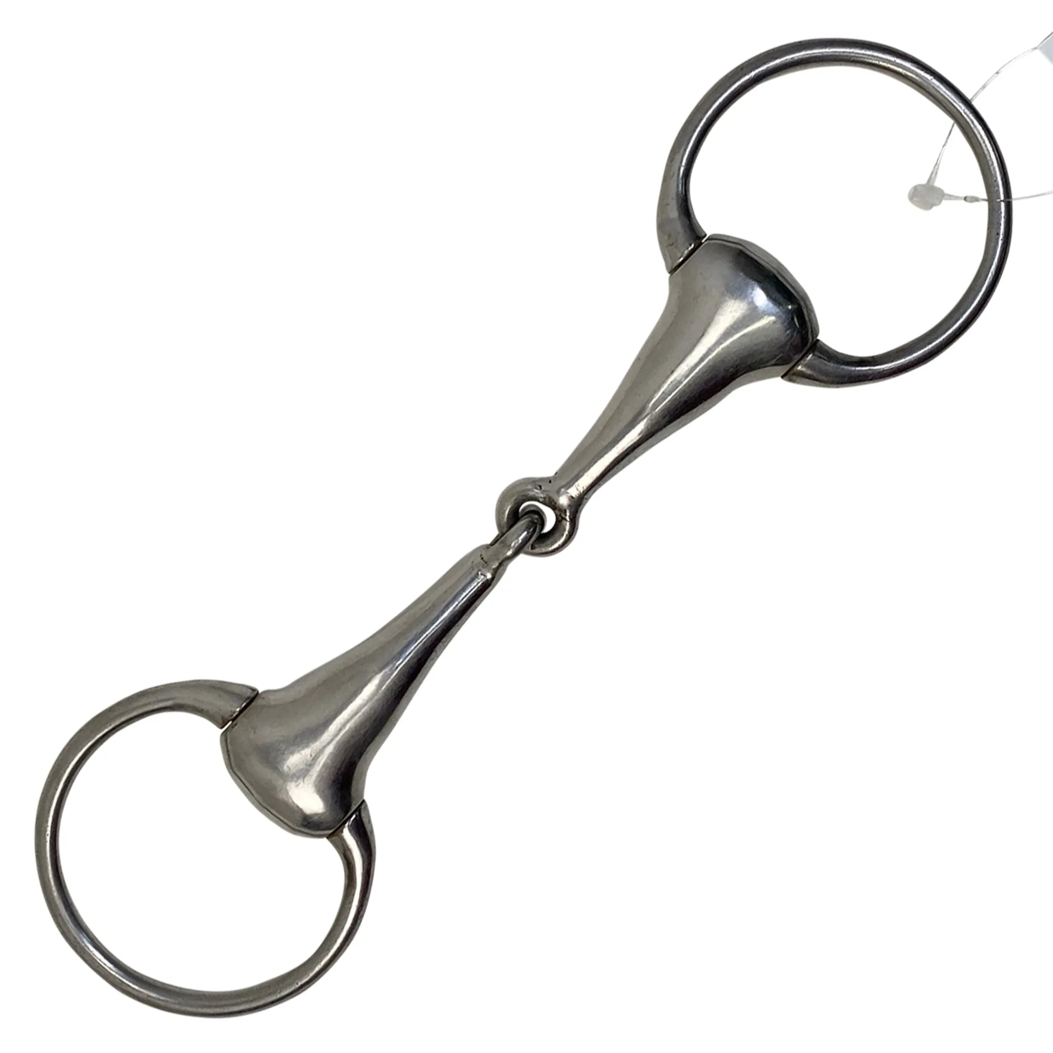 Hollow Mouth Eggbutt Jointed Snaffle in Stainless Steel - 5.5