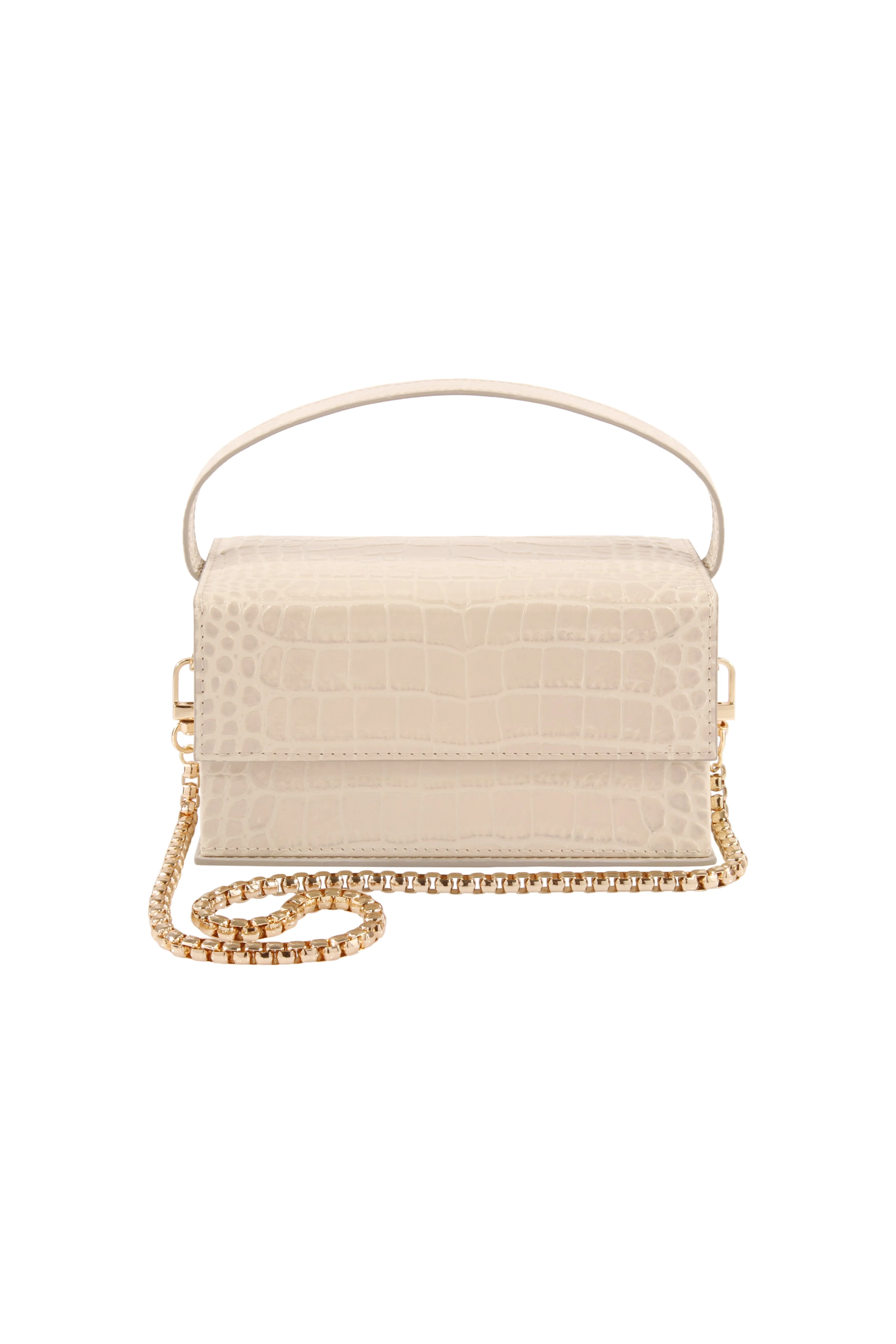 IDA Beige Croc (Small) with Chain