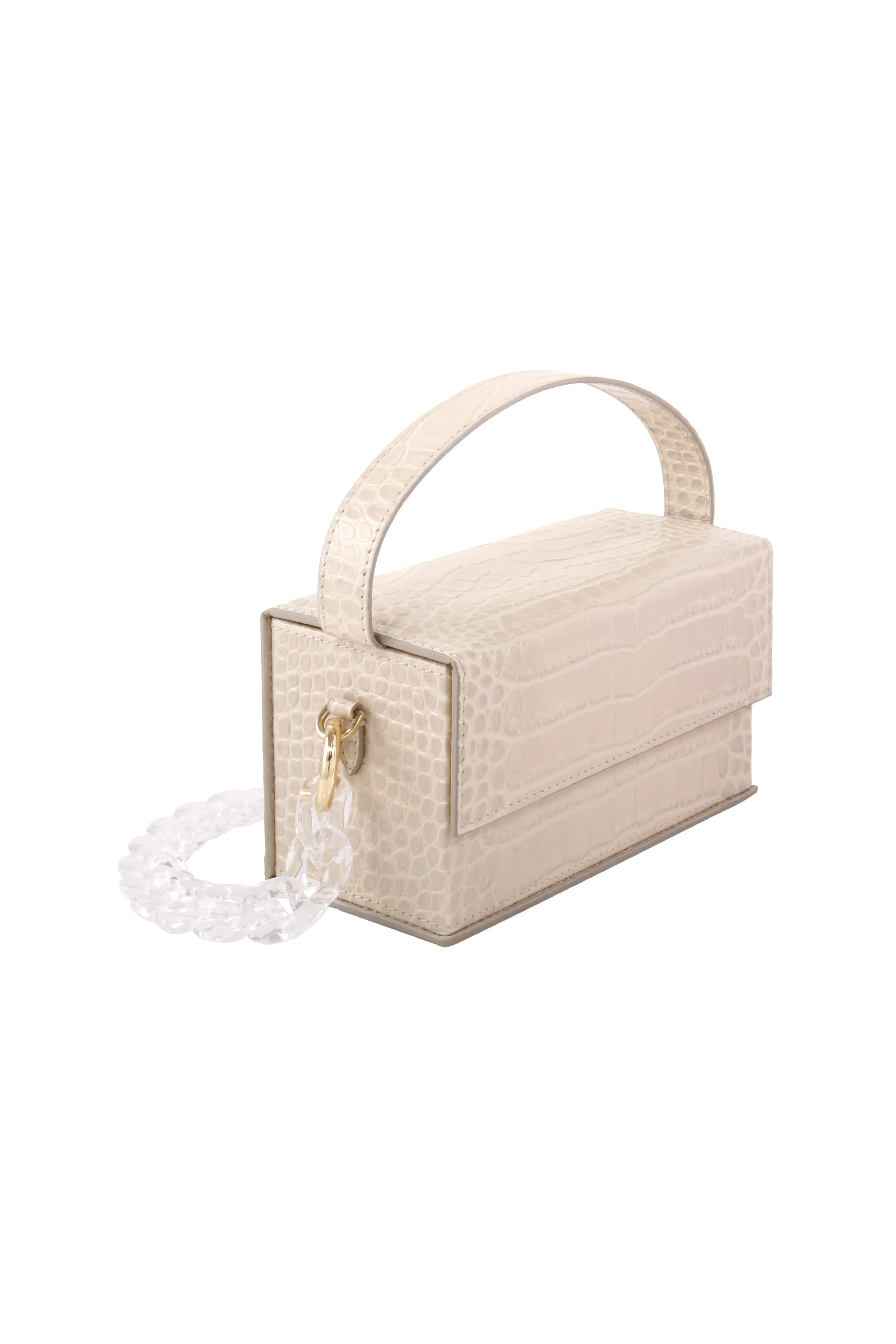 IDA Beige Croc (Small) with Chain