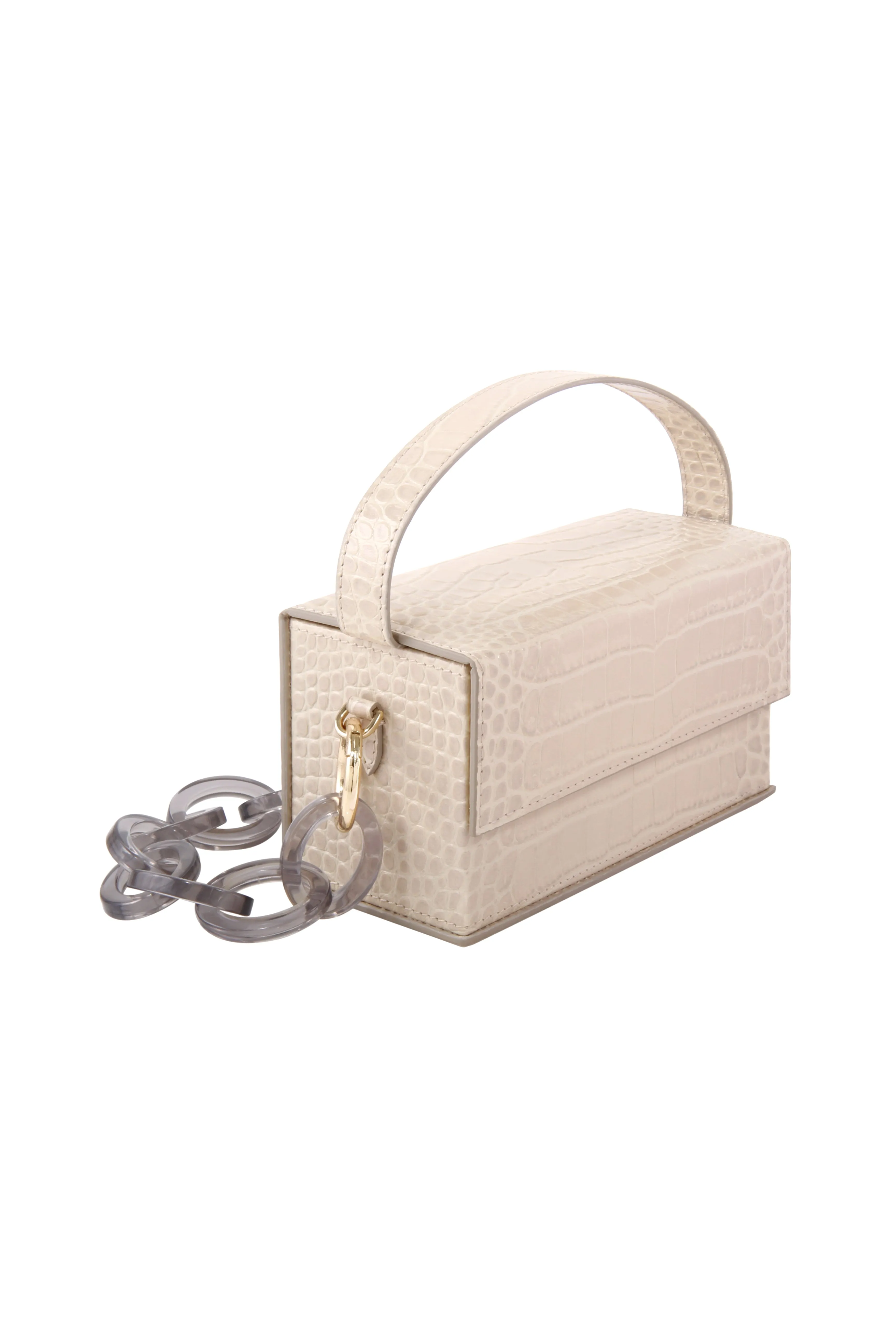 IDA Beige Croc (Small) with Chain