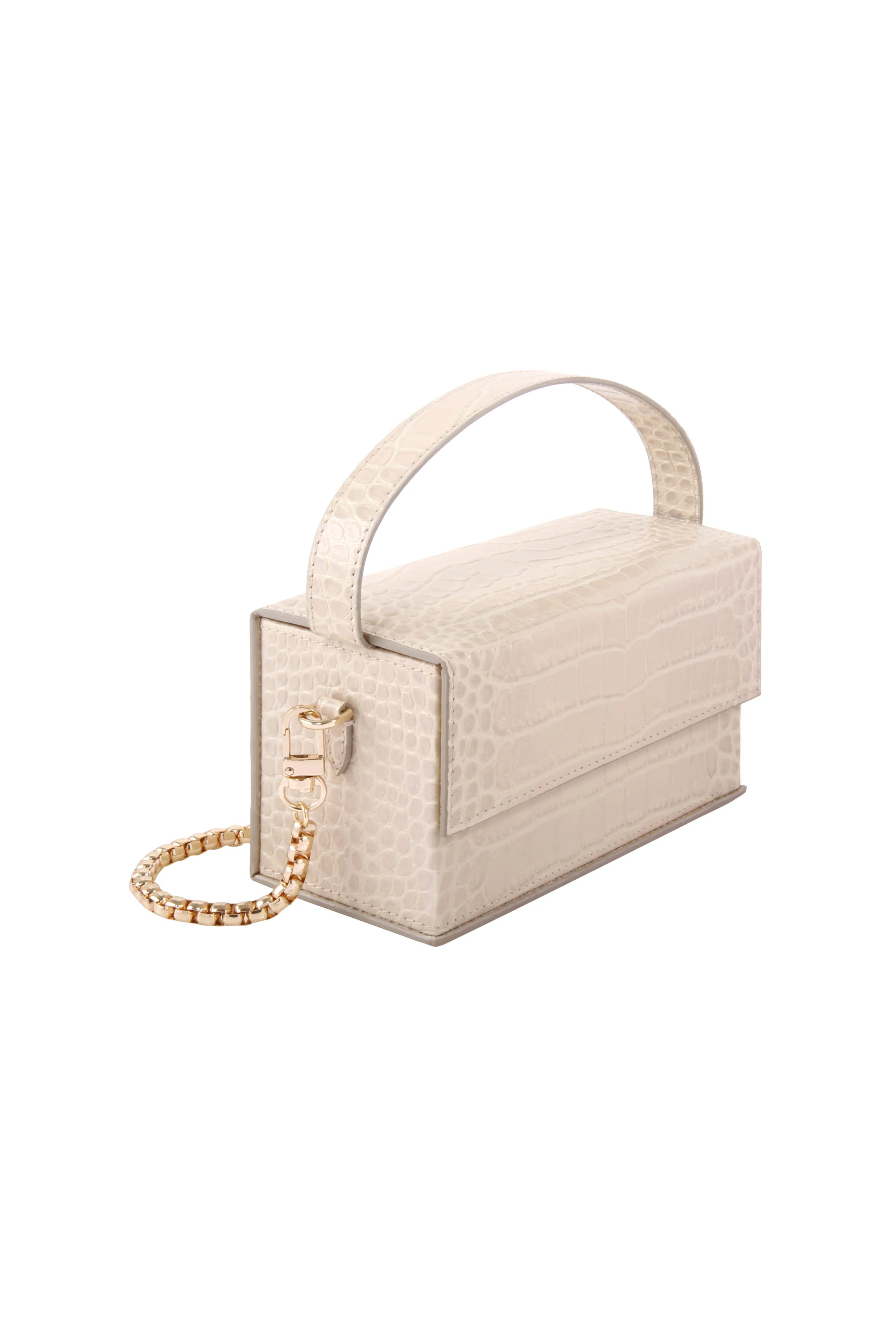 IDA Beige Croc (Small) with Chain