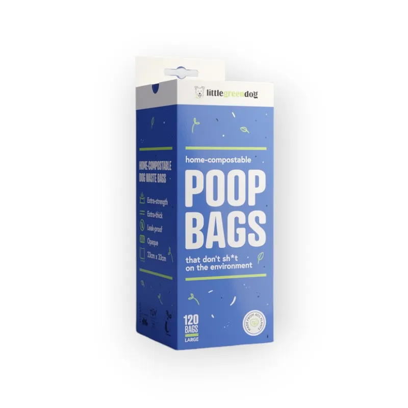 Little Green Dog Compostable Poop Bags - 10-Pack (120 Bags)