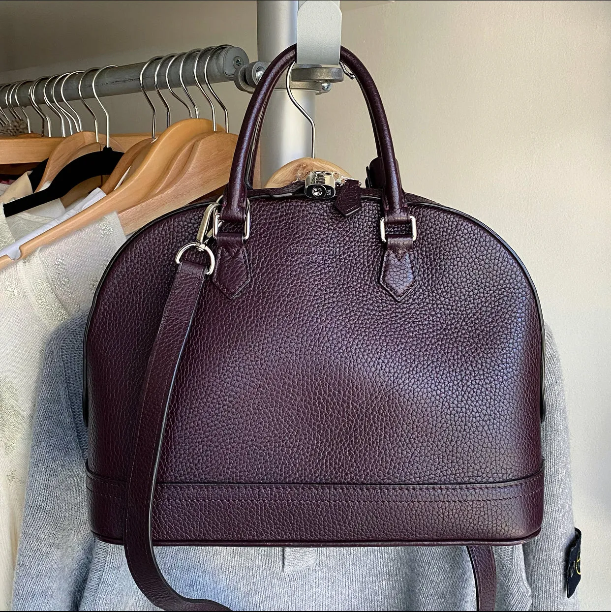 Louis Vuitton Dark Purple Taurillon Leather Alma PM Bag