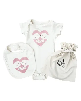 ONESIE & BIB SET - KISSING FISH