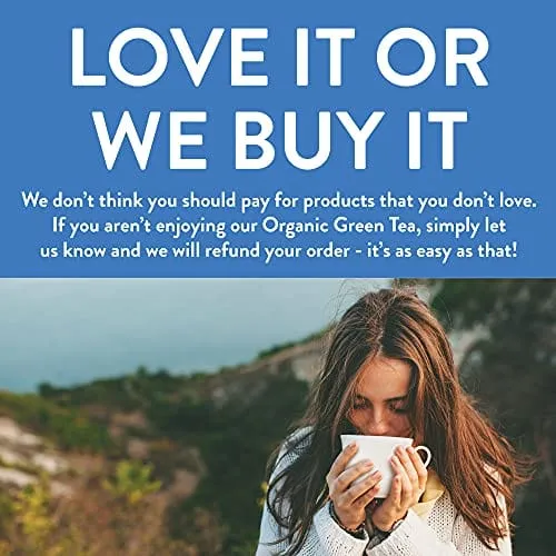 Organic Green Tea Bags | 100 Tea Bags | Eco-Conscious Tea Bags in Kraft Bag | by FGO