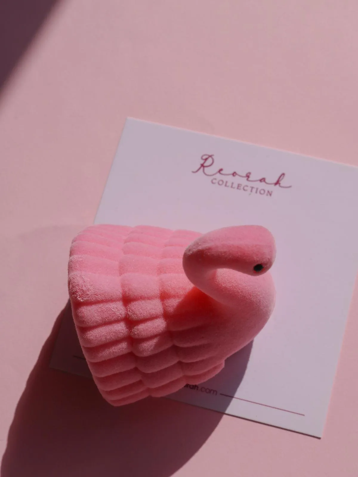 Pink Swan Ring Box