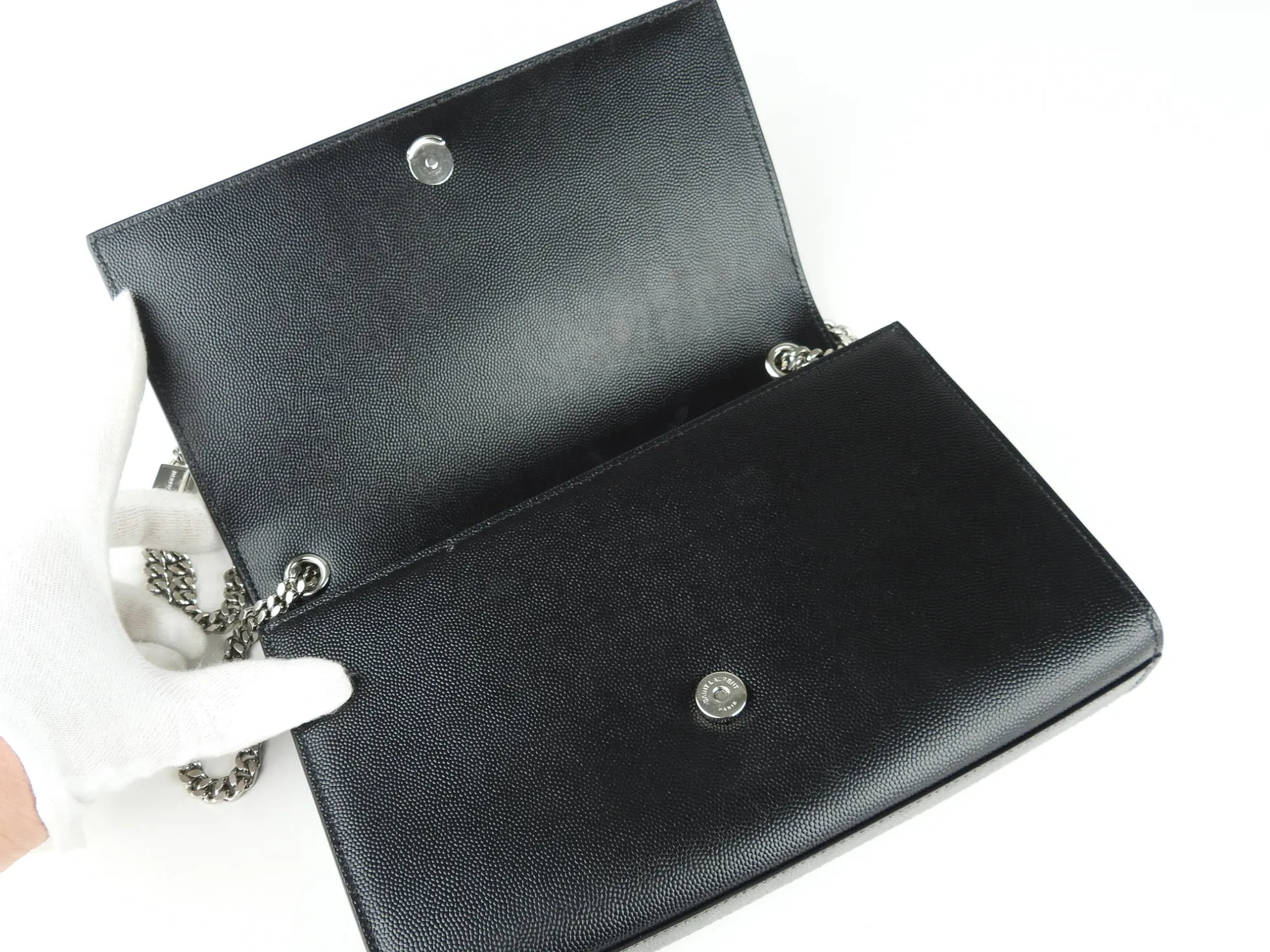 Saint Laurent Black Medium Kate Chain Bag