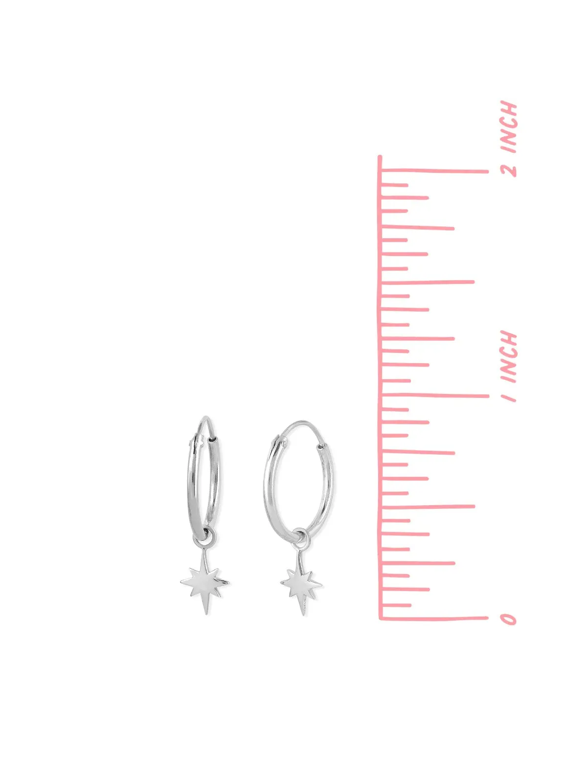 Twinkle Star Charm Hoops by boma